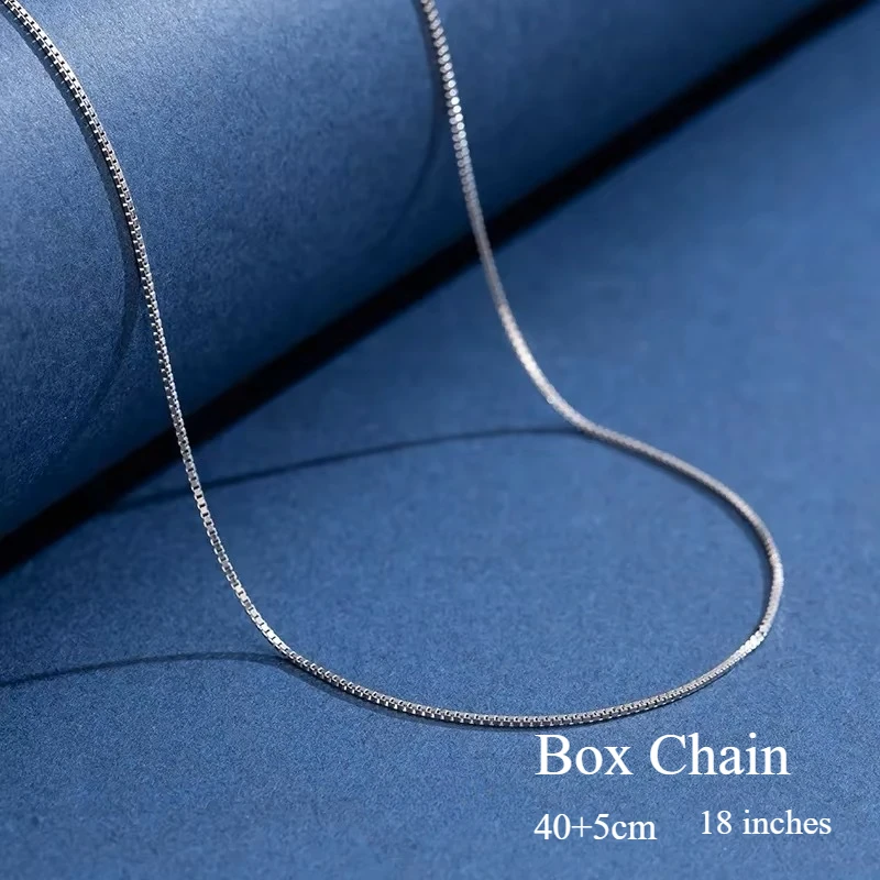 Srebrny łańcuszek damski próby 925 do wisiorków Box chain