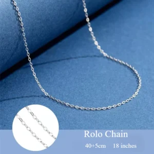 Srebrny łańcuszek damski próby 925 do wisiorków Rolo chain