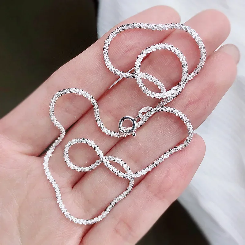Srebrny łańcuszek na obojczyk próby 925, 2 mm Necklace