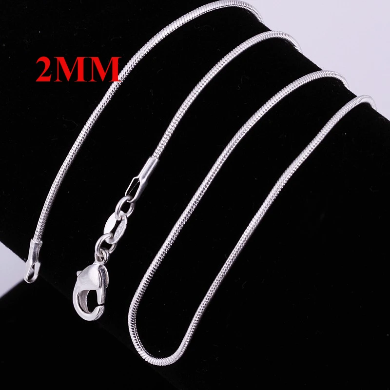Srebrny łańcuszek snake 925 do zawieszek 2mm