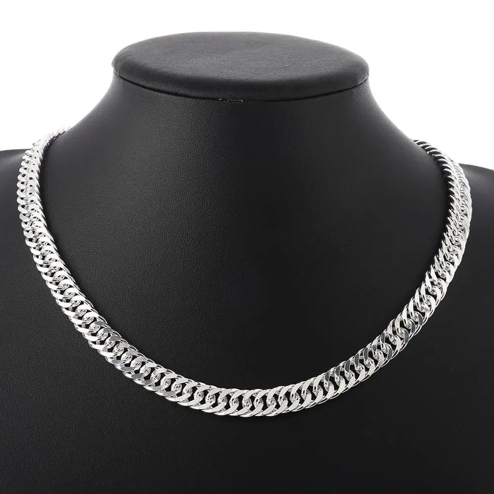 Srebrny naszyjnik łańcuch 6 mm unisex, srebro próby 925 Uniwersalny