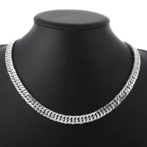 Srebrny naszyjnik łańcuszek 925 szerokość 6 mm 50-60 cm Uniwersalny