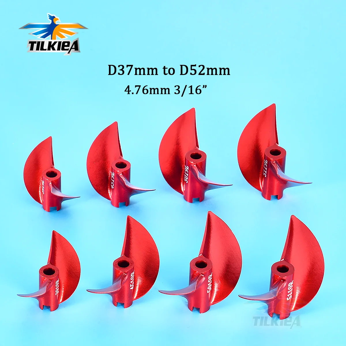 Aluminiowa śruba napędowa CNC 2-łopatkowa do łodzi RC Cat Boat Jasnożółty