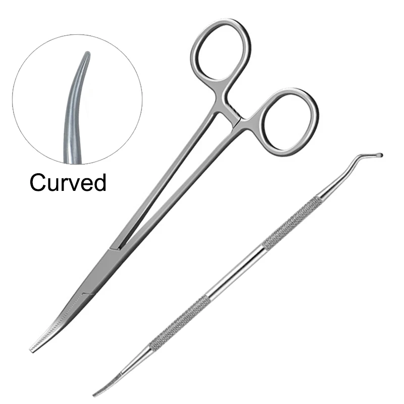 Stalowe cążki do paznokci u stóp i wrastających Curved set