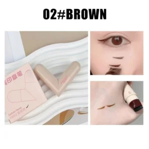 Stempel do eyelinera z podwójną końcówką - obrotowy, wodoodporny Biały