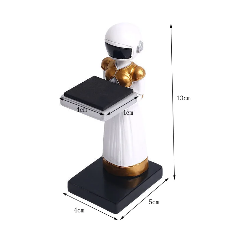 Stojak na zegarki i okulary w kształcie figurki astronauty Szary