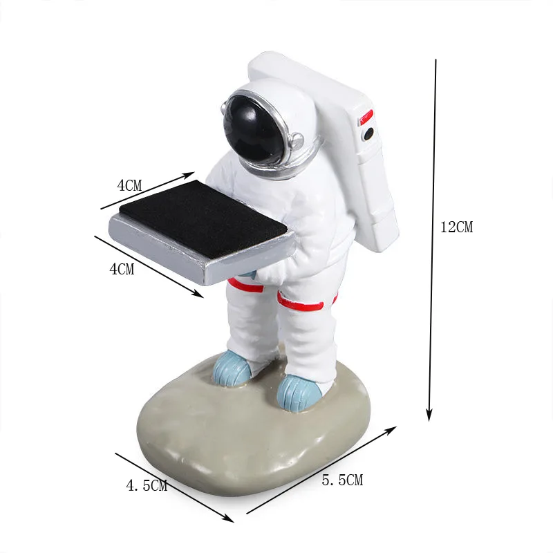 Stojak na zegarki i okulary w kształcie figurki astronauty żółty