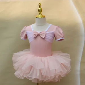 Strój baletowy dla dziewczynki - body z tiulową spódniczką 2short yan fen skirt
