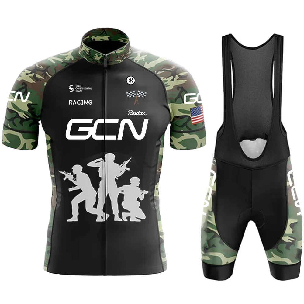 Strój kolarski męski koszulka i spodenki rowerowe zestaw Cycling set 9