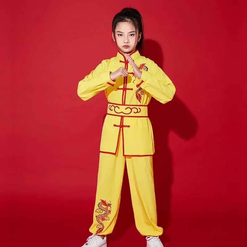 Strój do sztuk walki dla dzieci Kung Fu Tai Chi Żółty