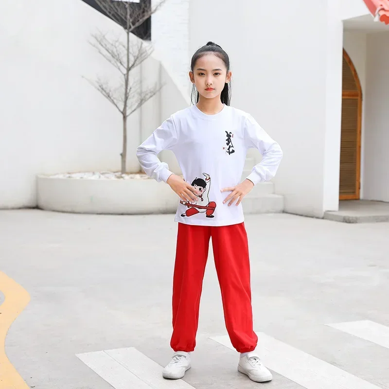 Strój do sztuk walki dla dzieci Kung Fu Tai Chi Biały