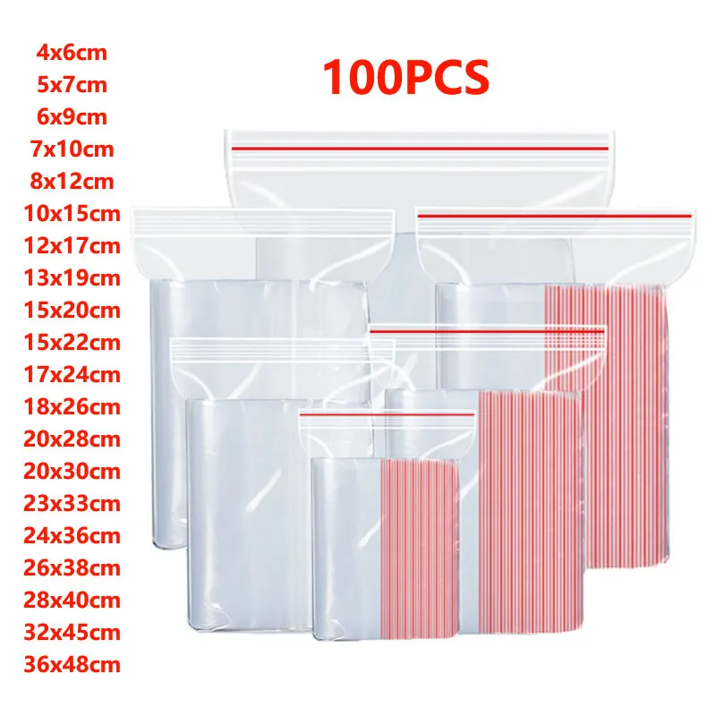 Strunowe woreczki foliowe zamykane 100 szt. 12x17cm()