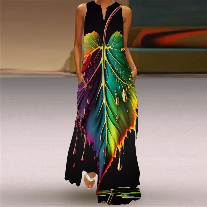 Sukienka maxi boho bez rękawów w stylu vintage Style 14