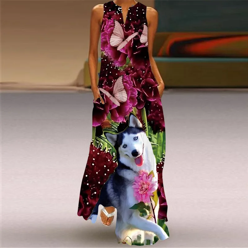 Sukienka maxi boho bez rękawów w stylu vintage Style 7