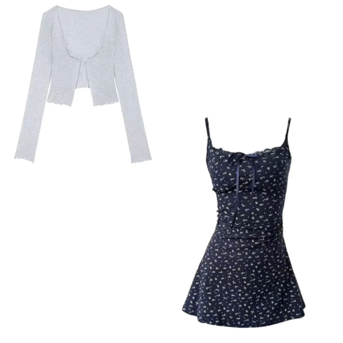 Sukienka mini bodycon na ramiączkach w kwiaty Navyblue
