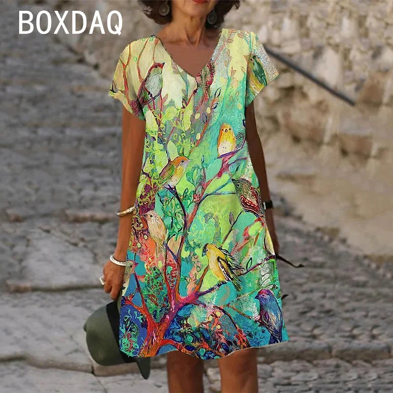 Sukienka plażowa w kwiaty duże rozmiary do 6XL Różowy