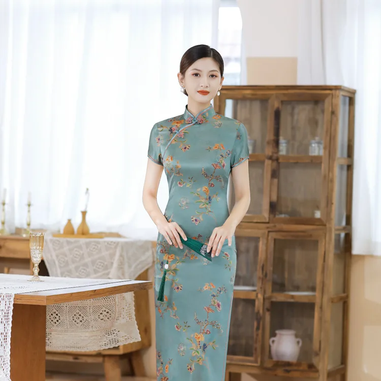 Sukienka qipao w stylu chińskim cheongsam Cq6 8