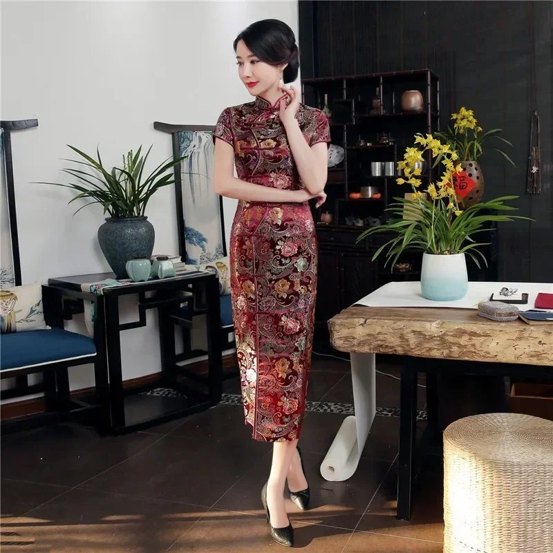 Sukienka qipao w stylu chińskim cheongsam J0028