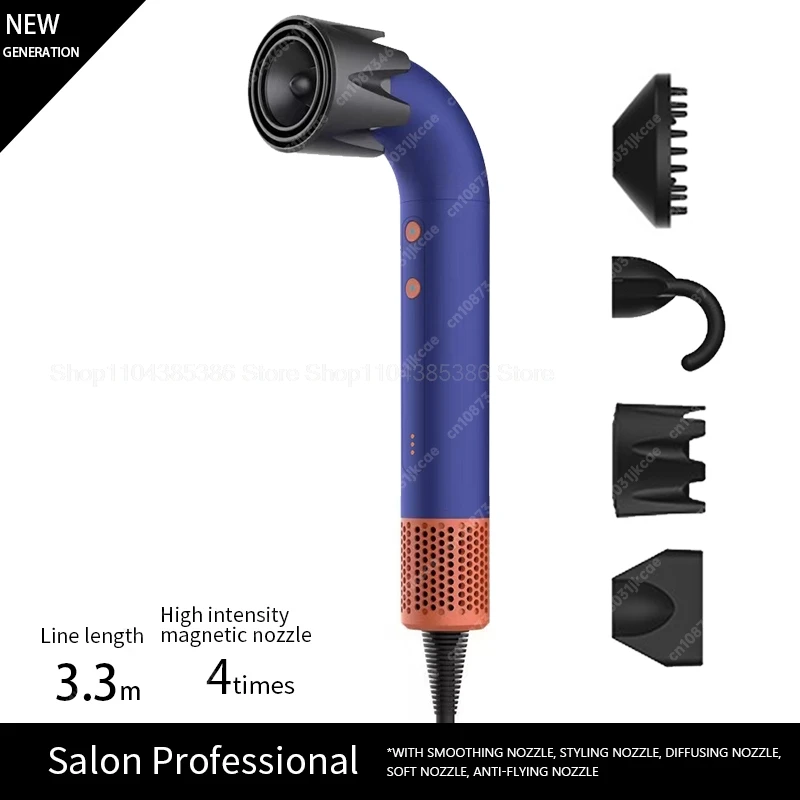 Suszarka do włosów z jonizacją ujemną nakładki do Dyson Niebieski