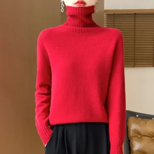 Sweter damski z wełny merynosów z długim rękawem Che hong wq708