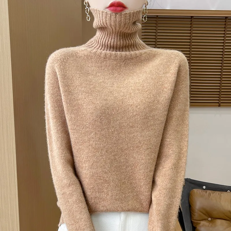 Sweter damski z wełny merynosów z długim rękawem Jin tuo wq708