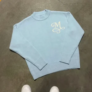 Sweter męski oversize z dzianiny w stylu Y2K 1