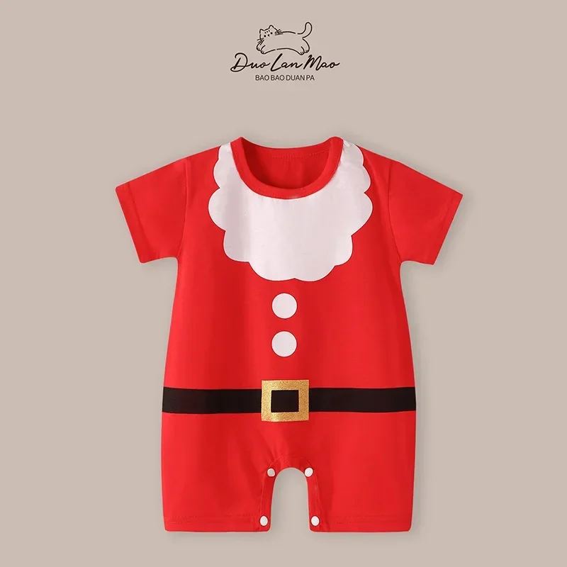 Świąteczny rampers dla niemowlęcia na pierwsze święta Christmas clothing