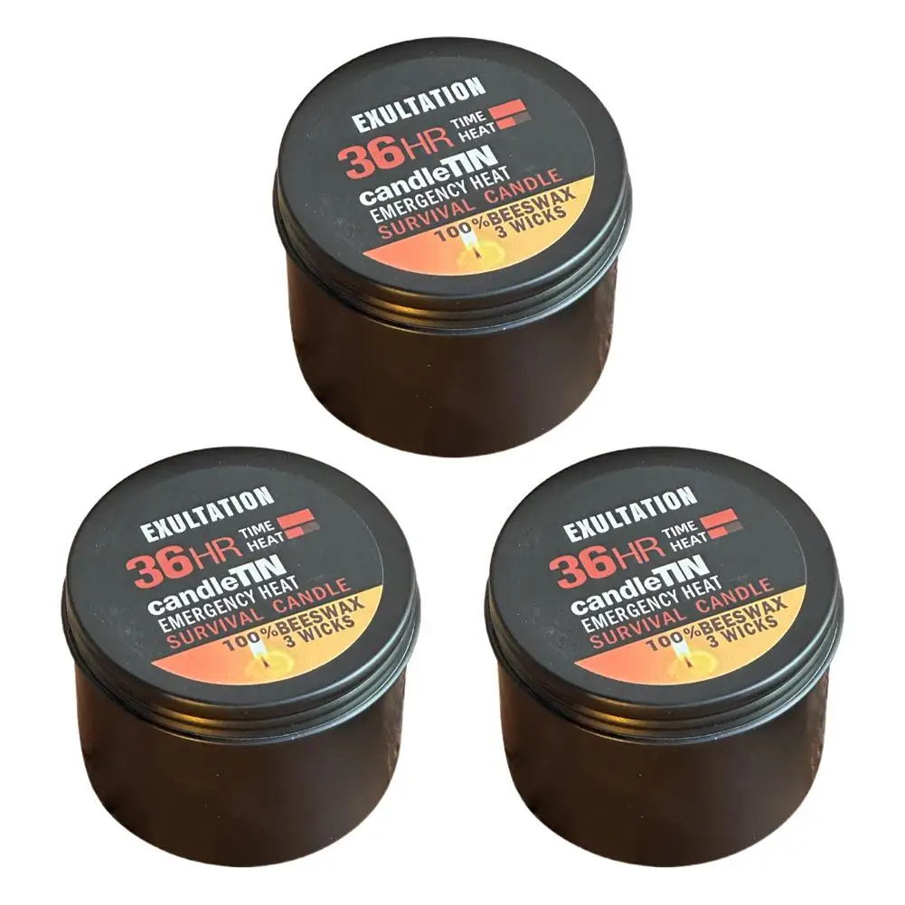 Świeca awaryjna survivalowa z 3 knotami na 36 godzin 3pcs