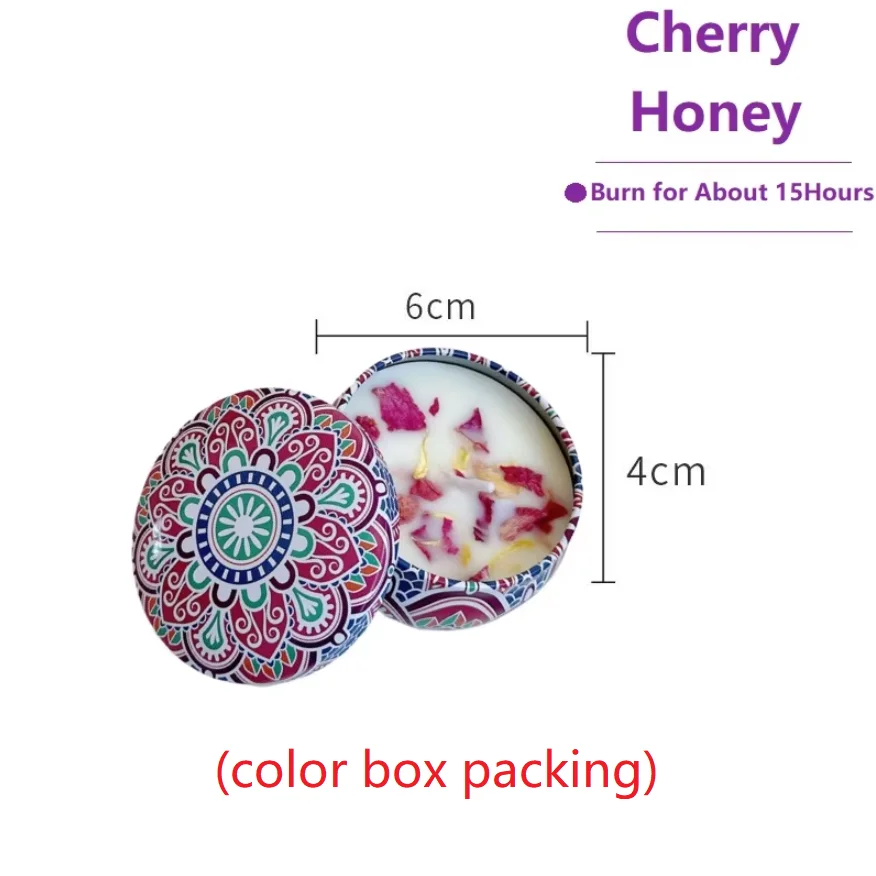 Świeca zapachowa sojowa w puszce - wiele zapachów Cherry honey
