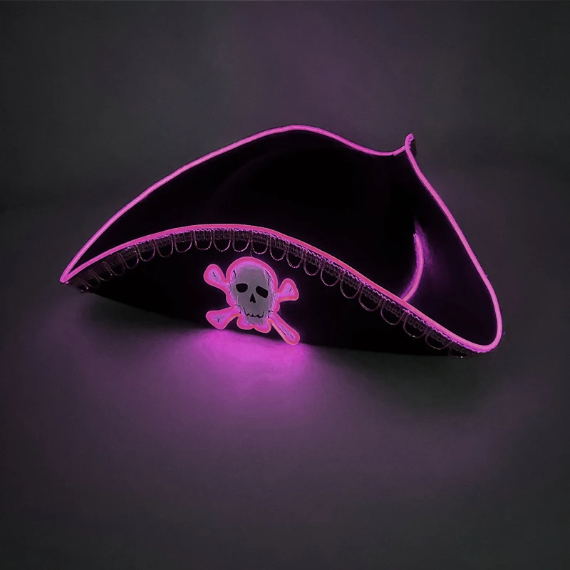 Świecąca czapka LED kapitańska na imprezy i cosplay 12