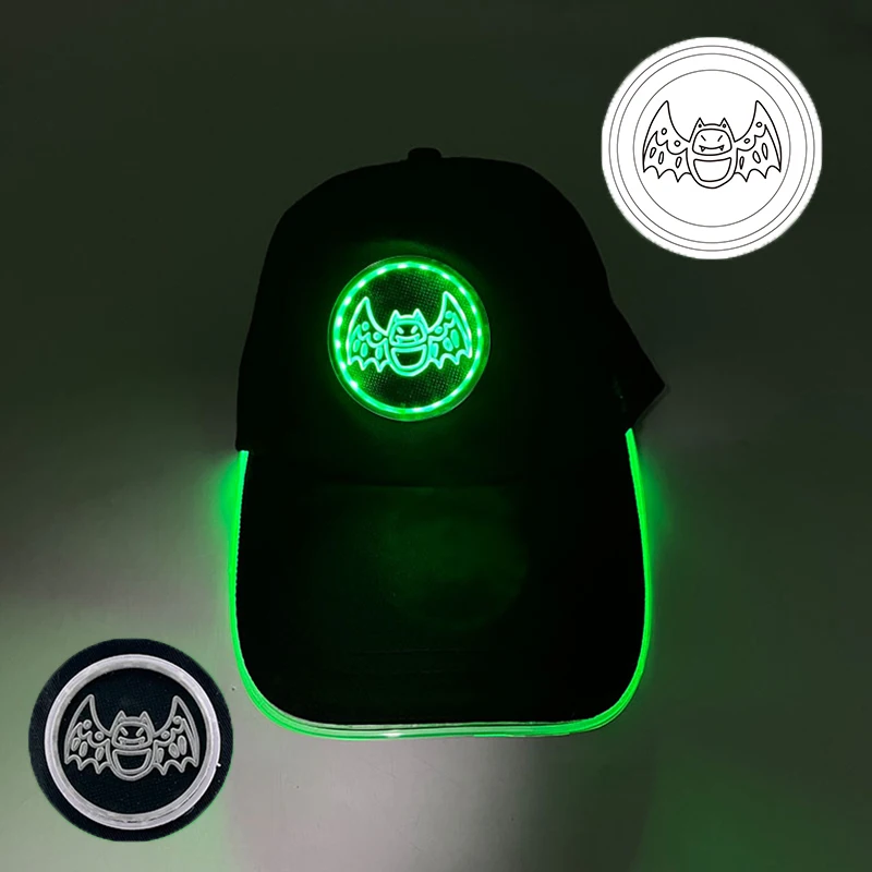Świecąca czapka z daszkiem LED na imprezę i dyskotekę 14