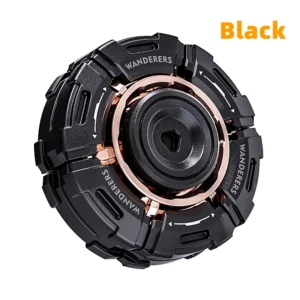 Świecący fidget spinner EDC z otwieranym pancerzem Czarny
