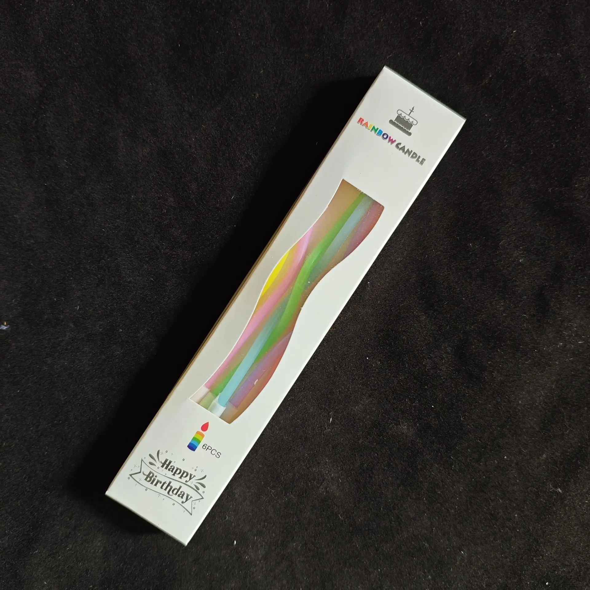 Świece urodzinowe spiralne złote, smukłe na tort Pinkycolor