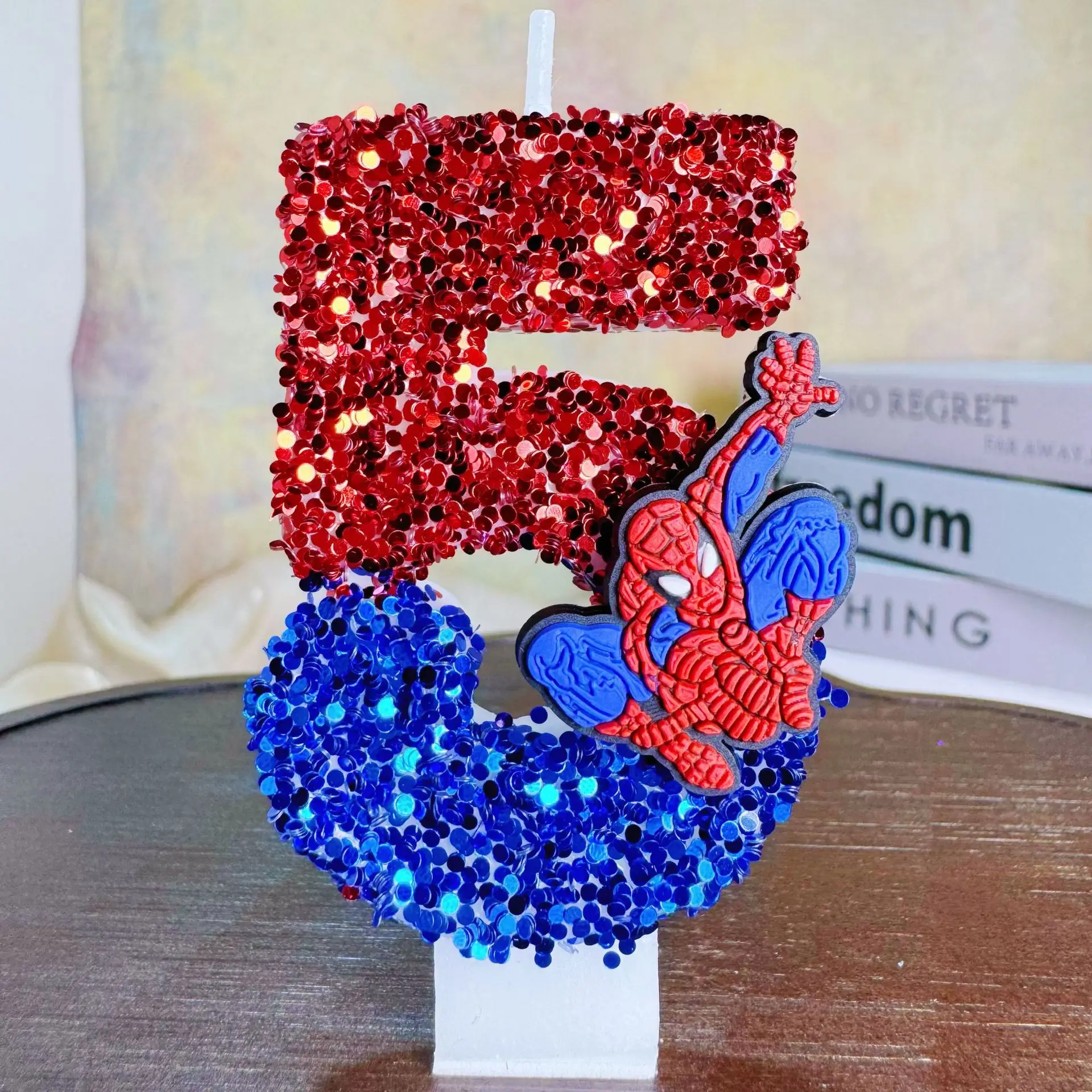Świeczka cyfrowa na tort urodzinowy z motywem Spider-Mana 5