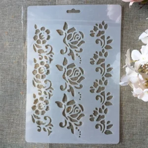Szablon bambusowy A4 do malowania i scrapbookingu DIY Zielony