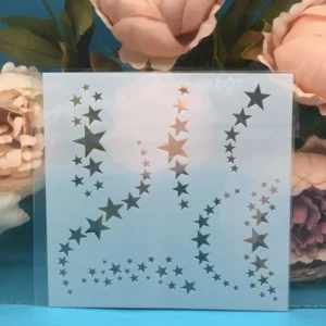 Szablon DIY 13 cm – linia gwiazd do malowania i scrapbookingu 