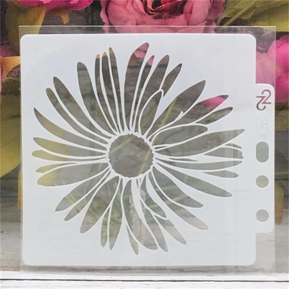 Szablon DIY słonecznik do malowania ścian i scrapbookingu 14x13 cm