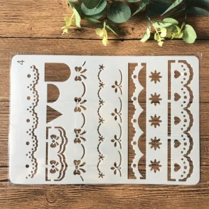 Szablon koronkowa krawędź kwiat DIY 26 cm do scrapbookingu 