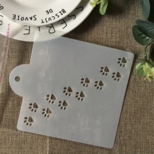 Szablon łapy psa i kota 15 cm do malowania i scrapbookingu Złoto
