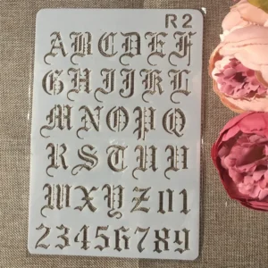 Szablon litery alfabetu DIY 26 cm do scrapbookingu i tłoczenia Złoto