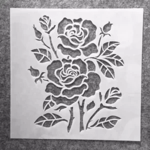 Szablon do malowania w kwiaty 30x30 cm — DIY scrapbooking i dekoracje ścienne 