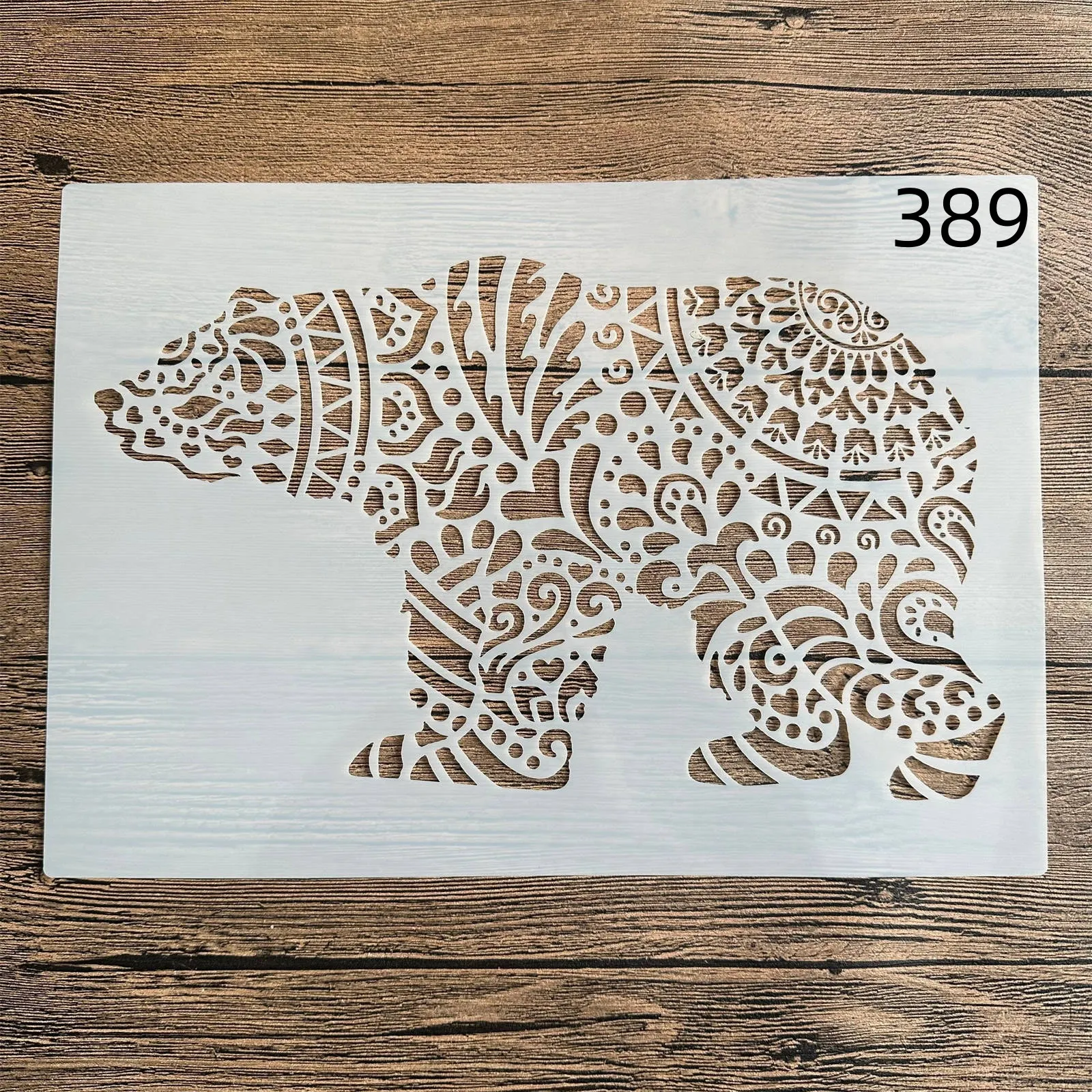 Szablon mandali A4 do malowania i wytłaczania na drewnie i tkaninie Fioletowy/фиолетовый