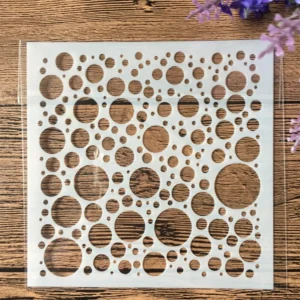 Szablon do scrapbookingu z kołami – 13 cm, technika layering 