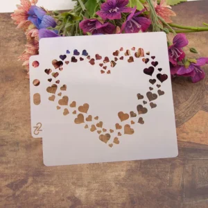 Szablon serce DIY do scrapbookingu i malowania 13 cm 
