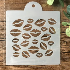 Szablon wargi usta DIY 15 cm do scrapbookingu i malowania