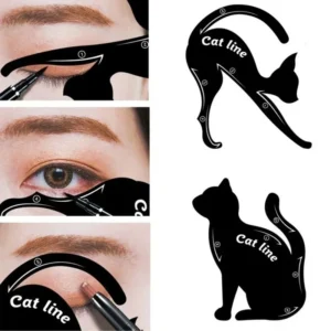 Szablony do makijazu oczu i brwi - eyeliner skrzydelka Fioletowy