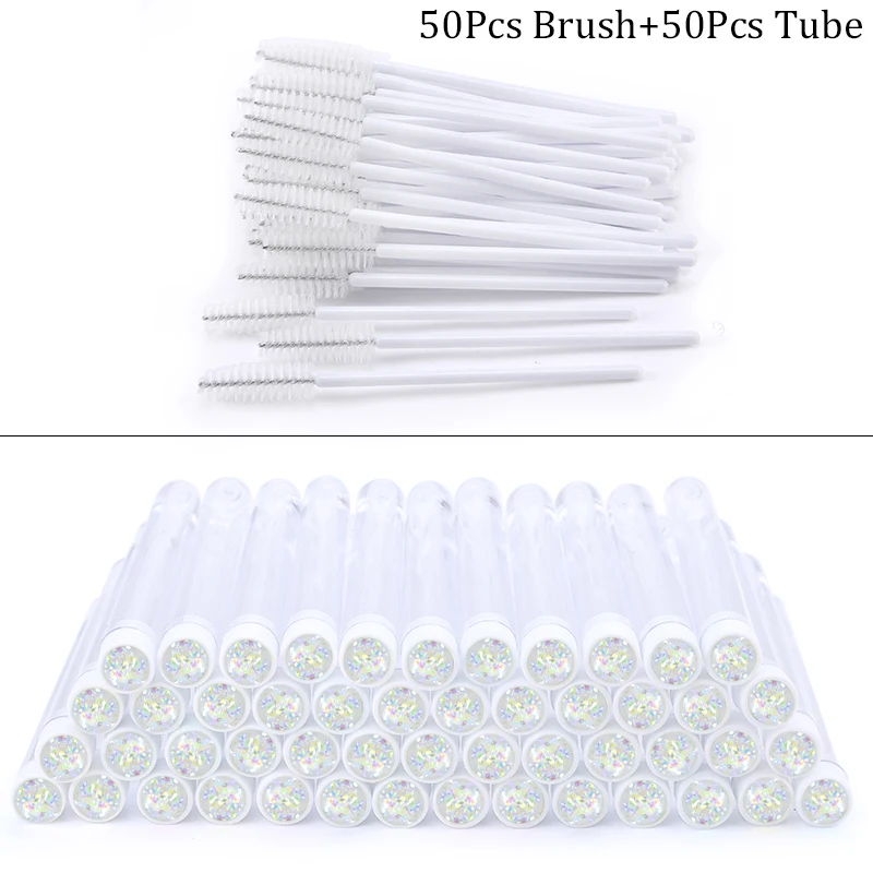 Szczoteczki do rzęs i brwi w tubkach, zestaw kosmetyczny O 50tube 50brush