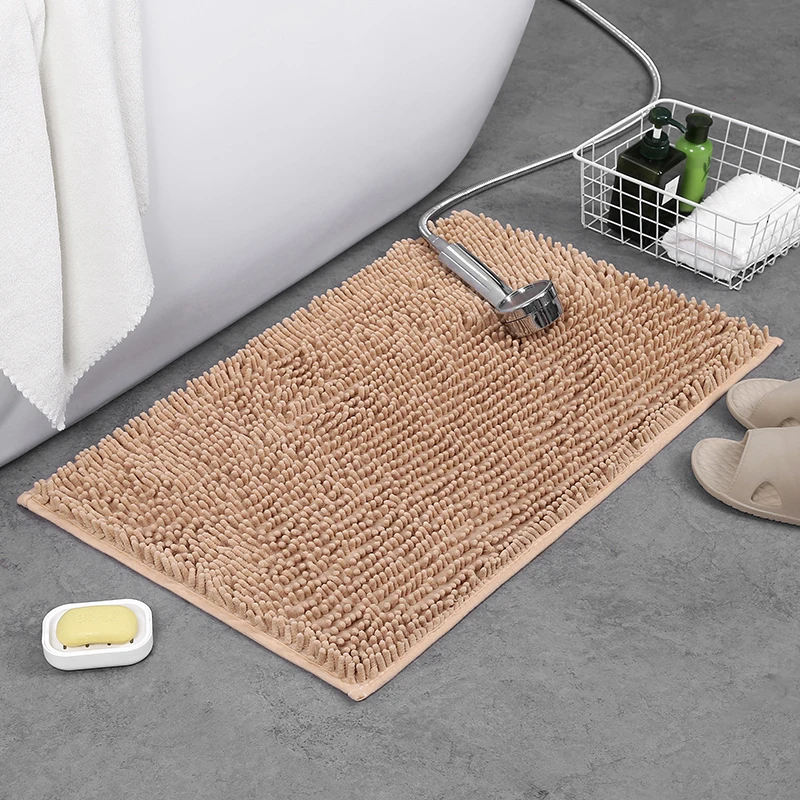 Szenilowa mata łazienkowa antypoślizgowa - chłonna i miękka Khaki