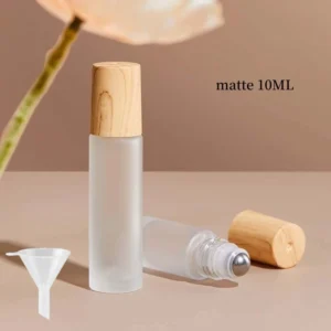 Matowa szklana buteleczka roll-on do olejków eterycznych 5/10 ml Khaki
