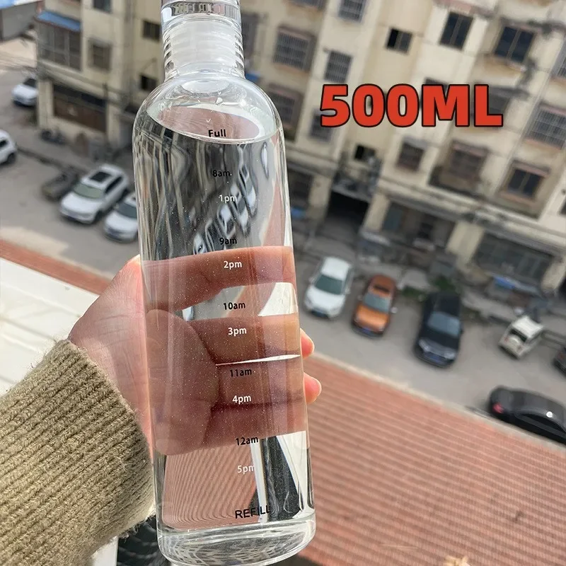 Szklana butelka na wodę borokrzemowa 300–1000 ml sportowa Zielony